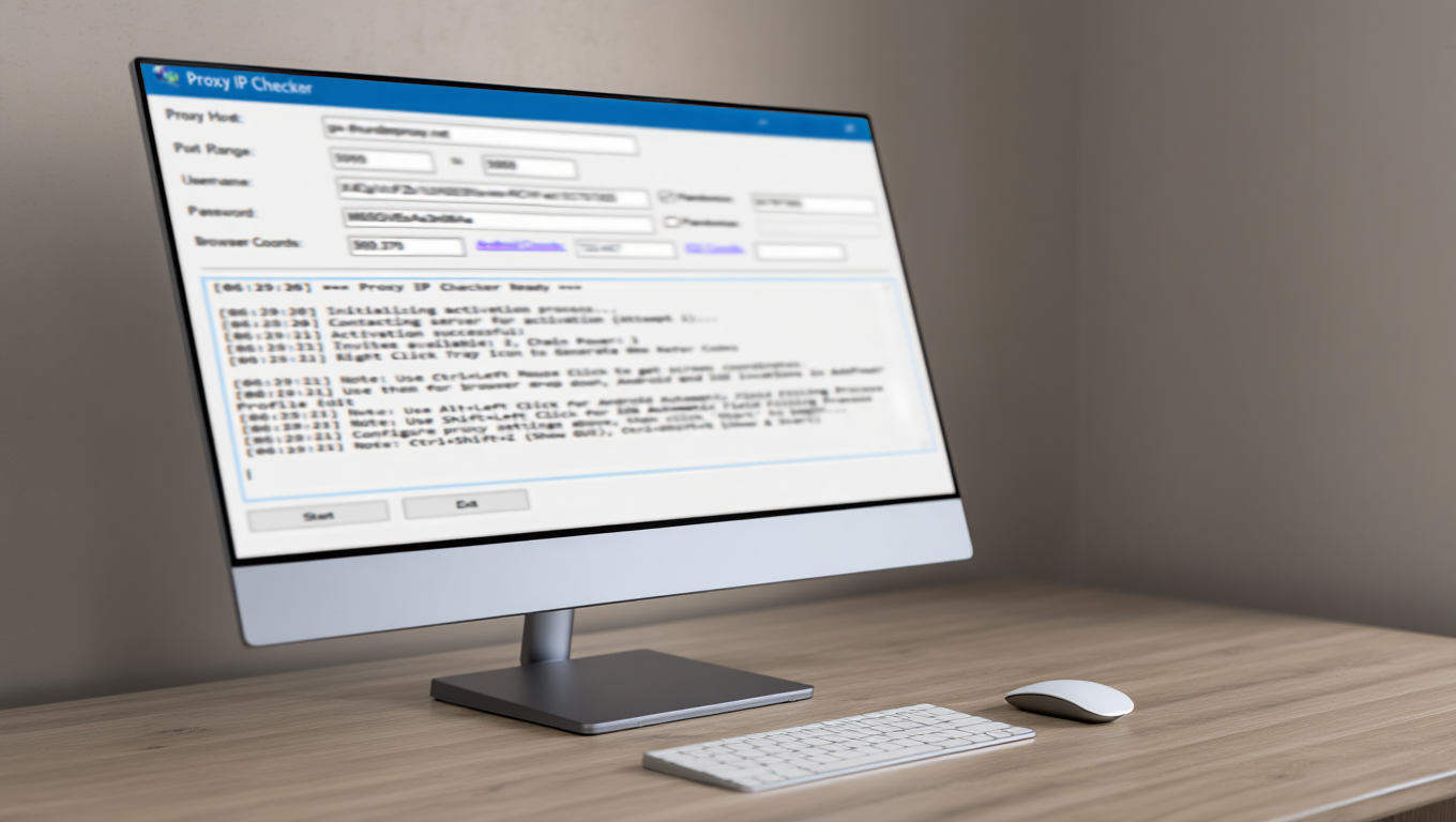 Proxy IP Checker and Automator Interface